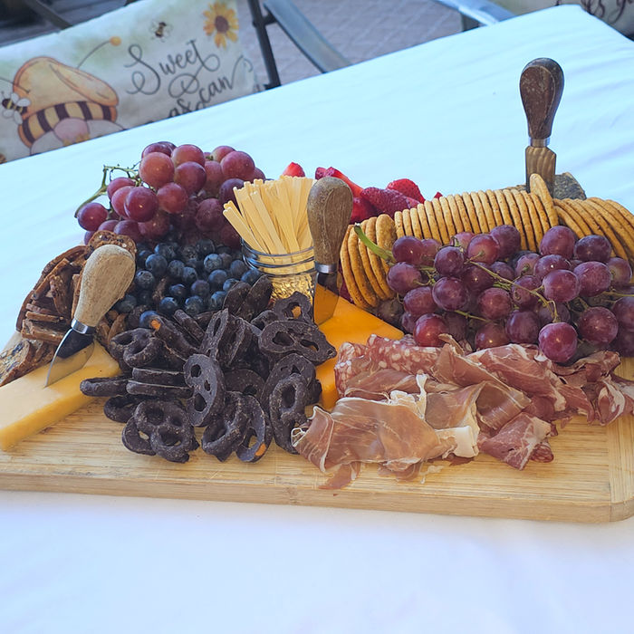 Artisanal charcuterie staged for arrival