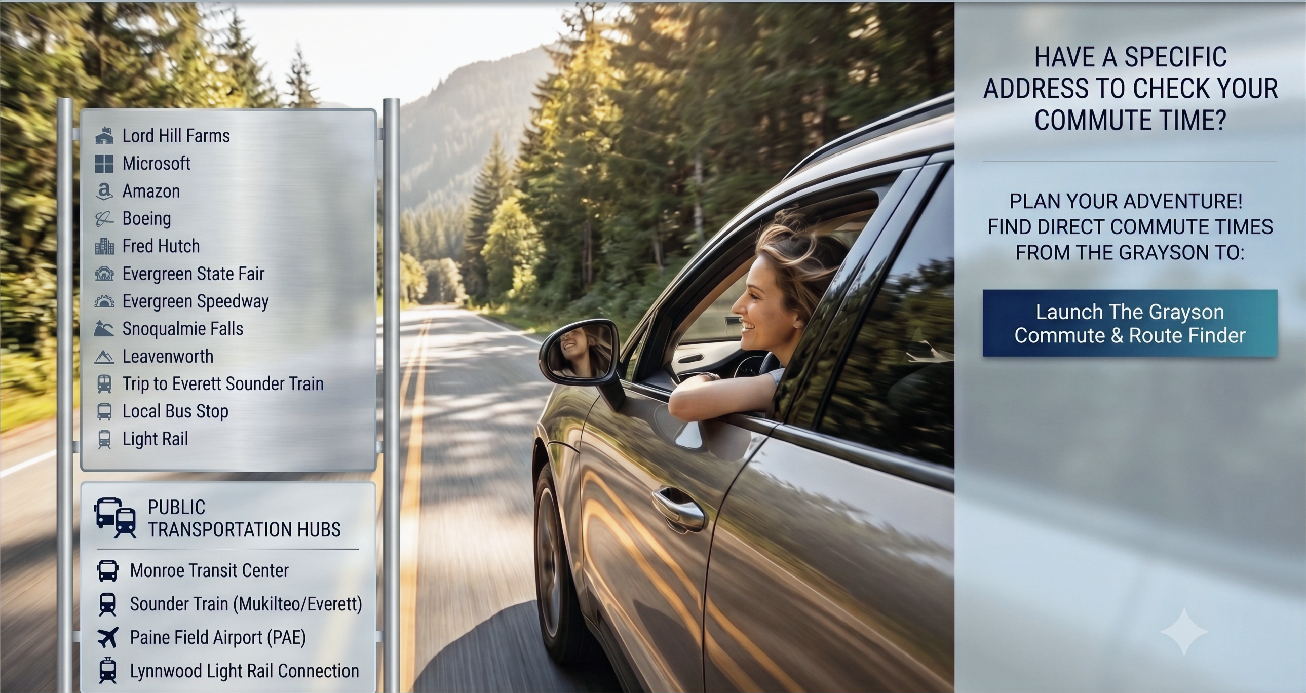 The Grayson Luxury B&B and Extended Stays serving Redmond WA Commute Checker