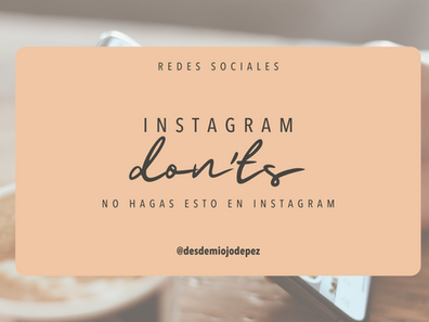 No hagas esto en Instagram