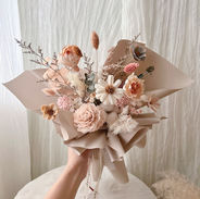 裸粉色系乾燥花束
