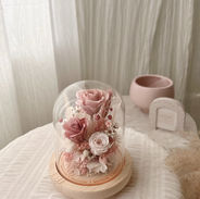 粉色系永生花盅