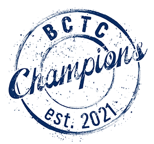 Distressed logo with text "BCTC Champions est. 2021"