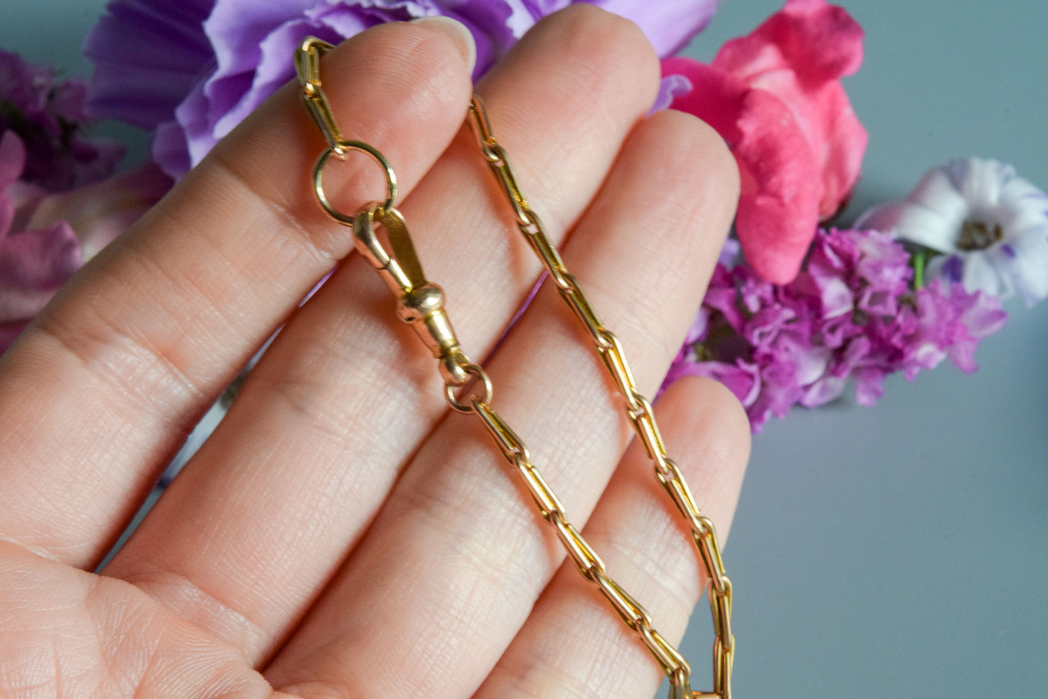 Antique fancy hayseed link bracelet 9 carat gold