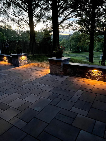 Patio at night