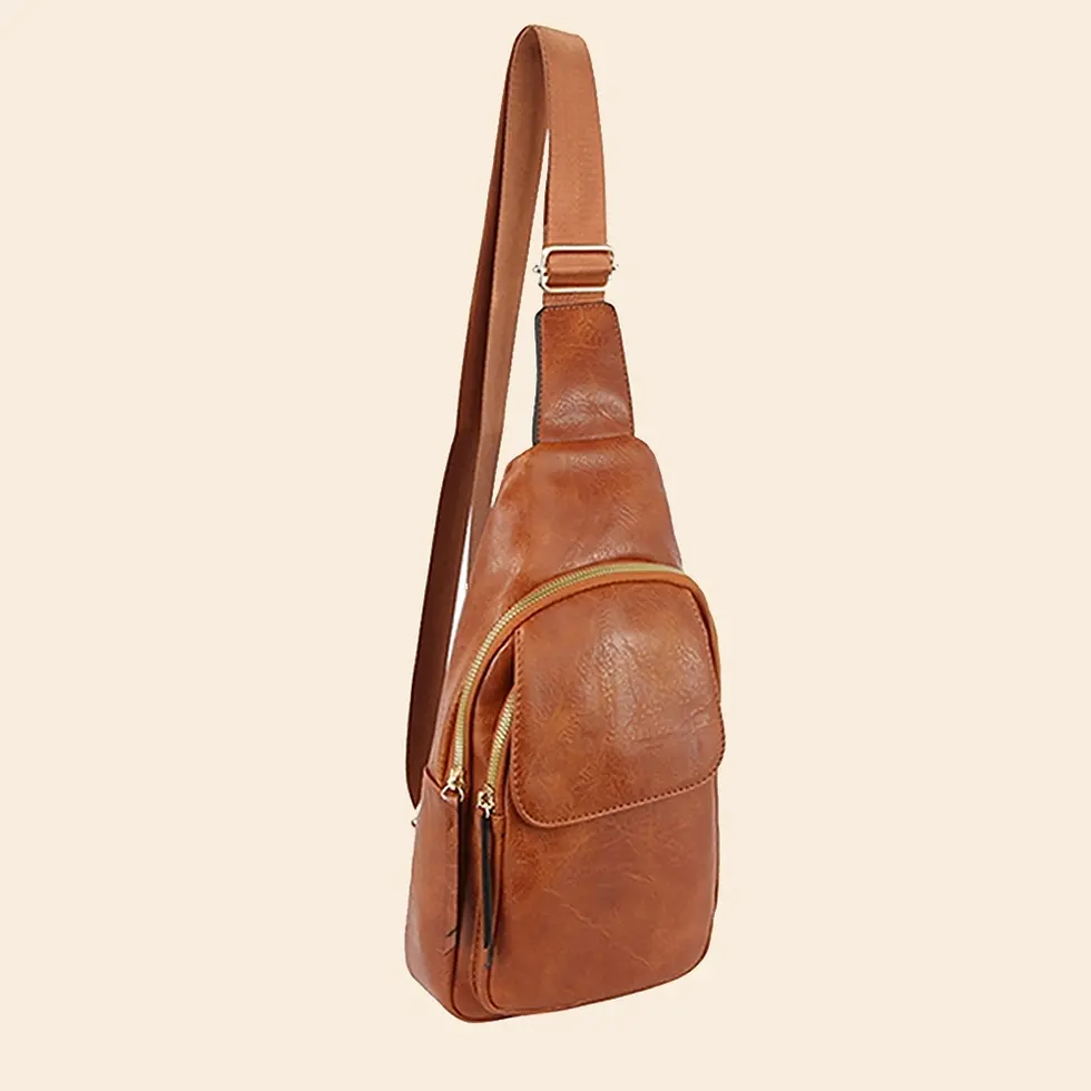 Thumbnail: Vegan Leather Fashion Flap Sling Bag