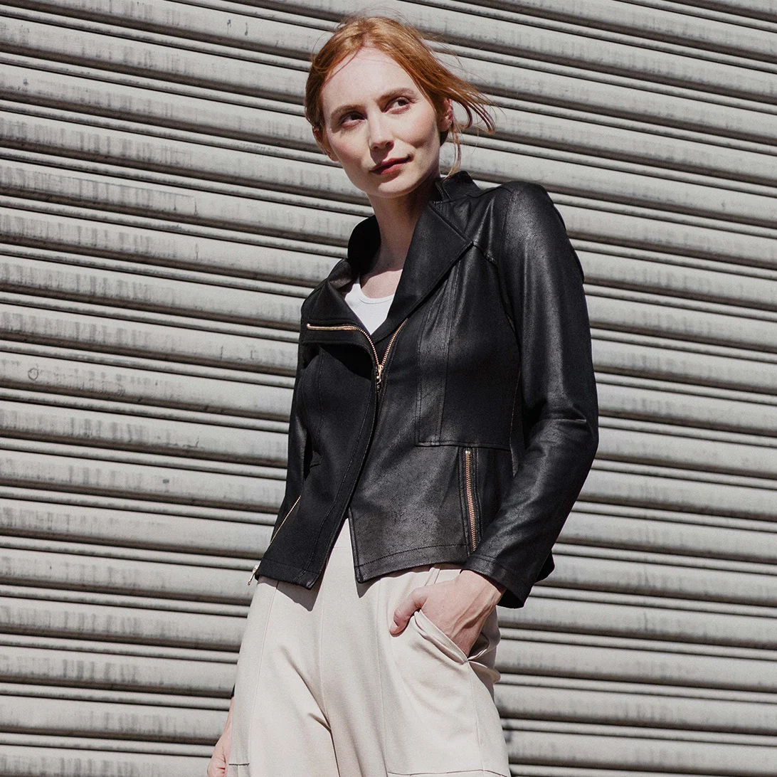 Clara Sun Woo- Liquid Leather Signature Jacket