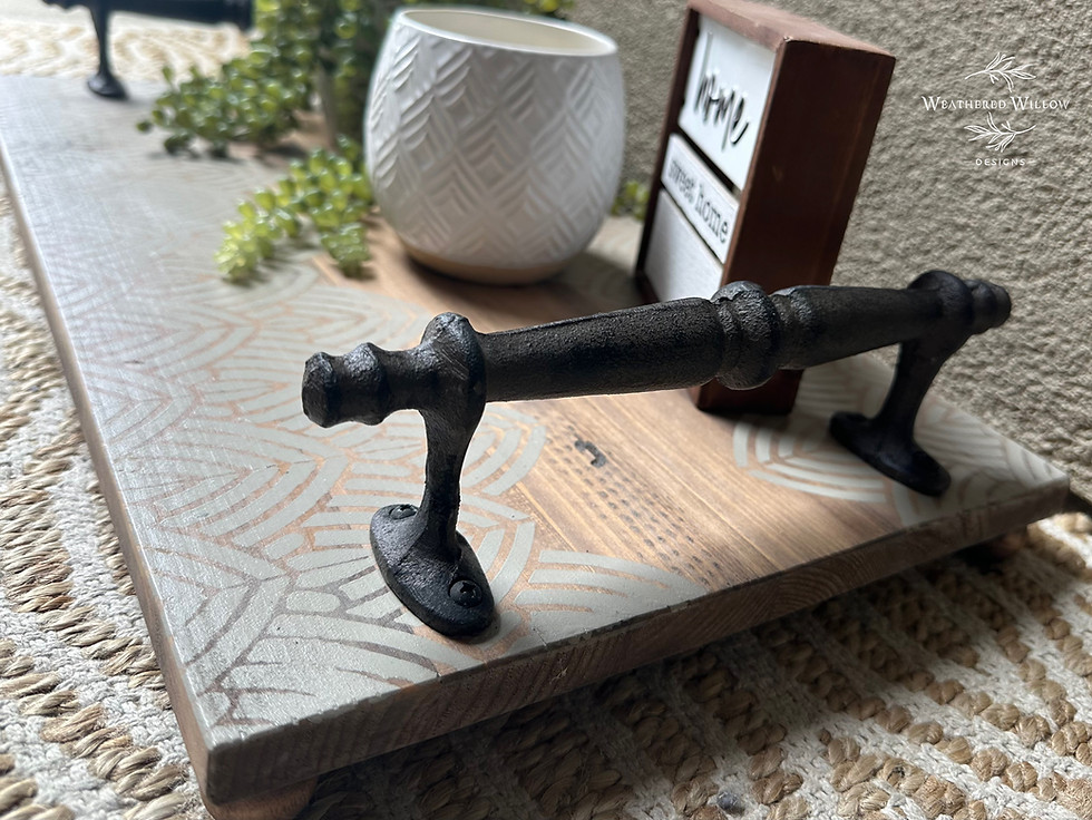 Thumbnail: Handmade stenciled tray