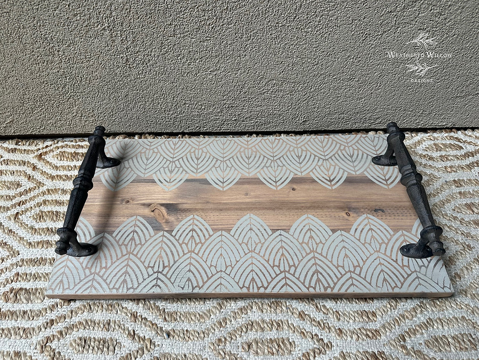 Thumbnail: Handmade stenciled tray