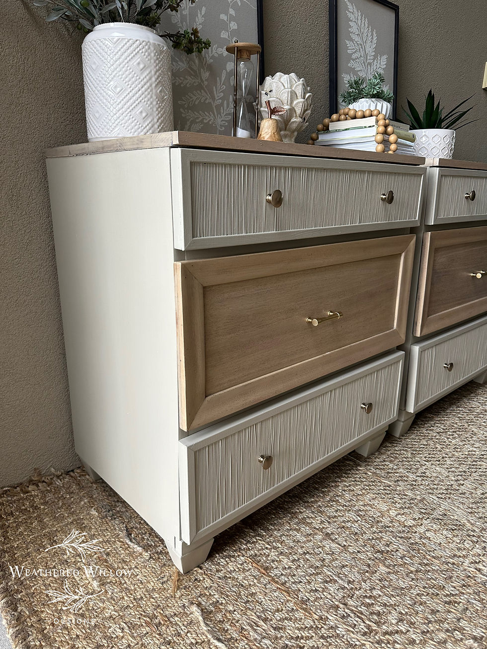 Thumbnail: Pair of vintage mahogany nightstands