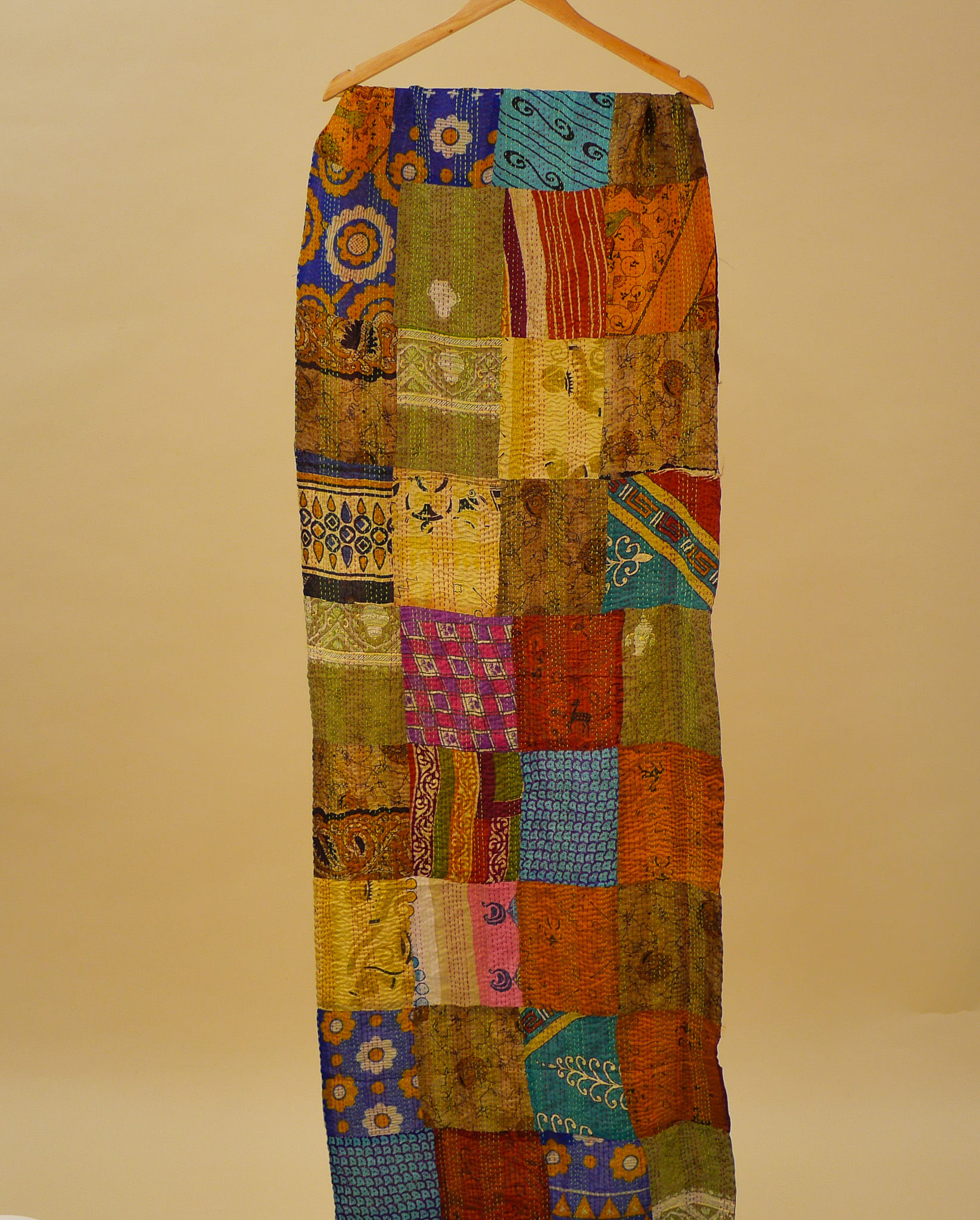 Silk Kantha Patchwork Scarf