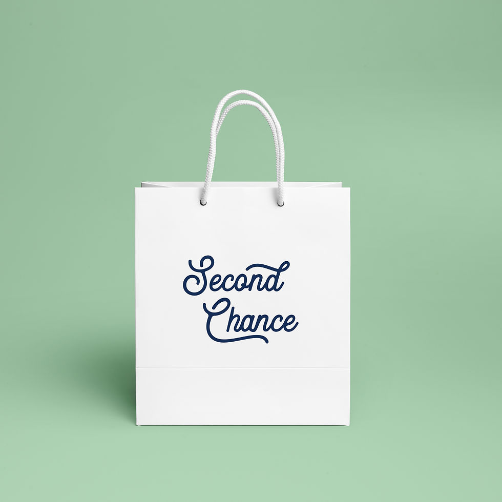 Shopping bag design for Second Chance Vintage