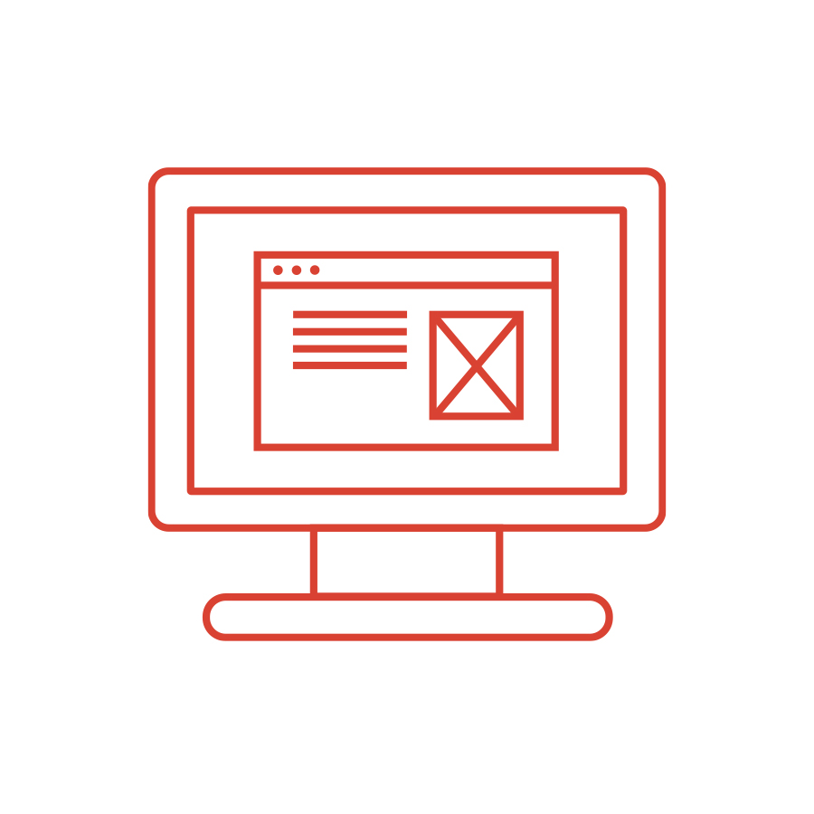 Illustrated icon for web design