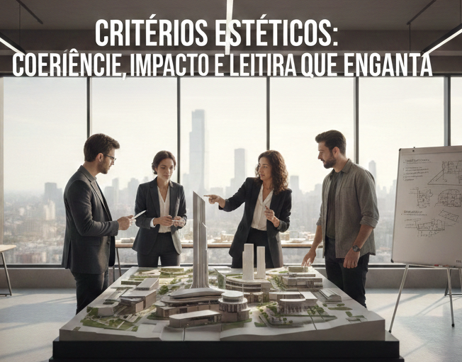 Critérios estéticos: coerência, impacto e leitura que encanta sem enganar