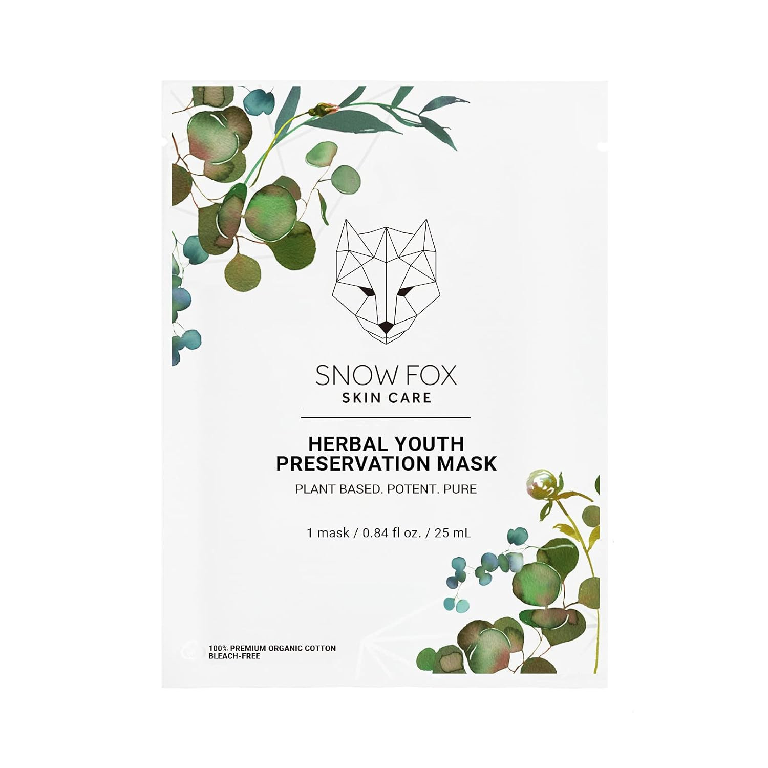 now Fox Herbal Youth Mask – 1 Pack Anti-Aging, Hydrating and Firming Mask