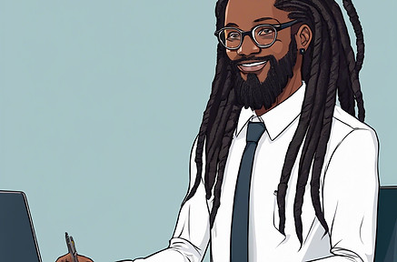 professonal black project manager with d