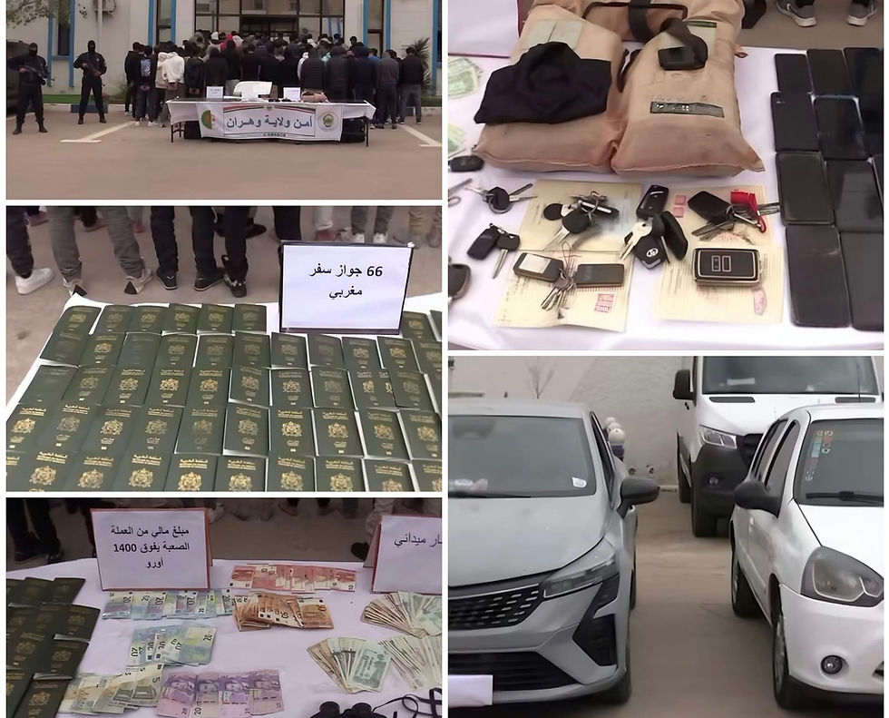 وهران : الشرطة تُعلن عن توقيف 77 مغربياً في عملية تُفكّك شبكة للهجرة السرية