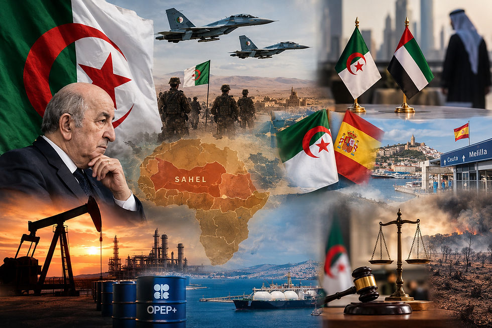 L’Algérie sous le regard international : ambitions régionales, tensions diplomatiques et dépendance énergétique