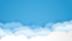 Beaux nuages bleus duveteux en style d'art en paper cut.