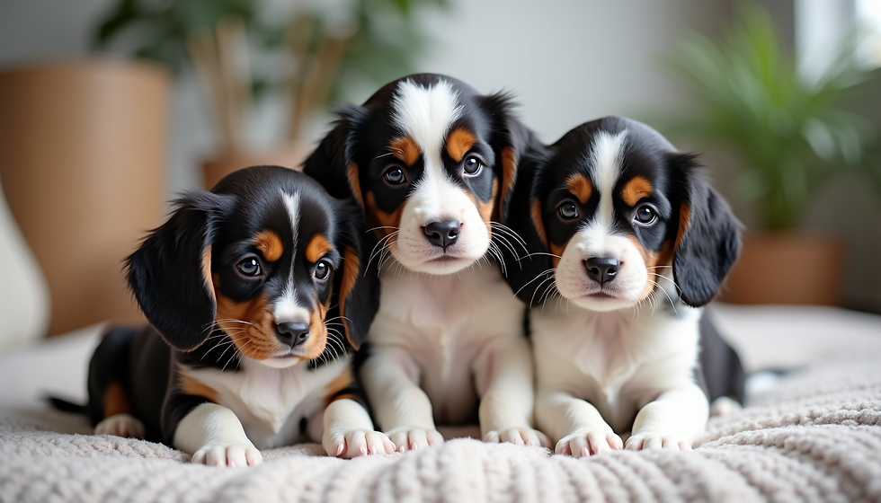 Tri-Color Cavalier Puppy This Christmas: Three Adorable Companions Await!!!