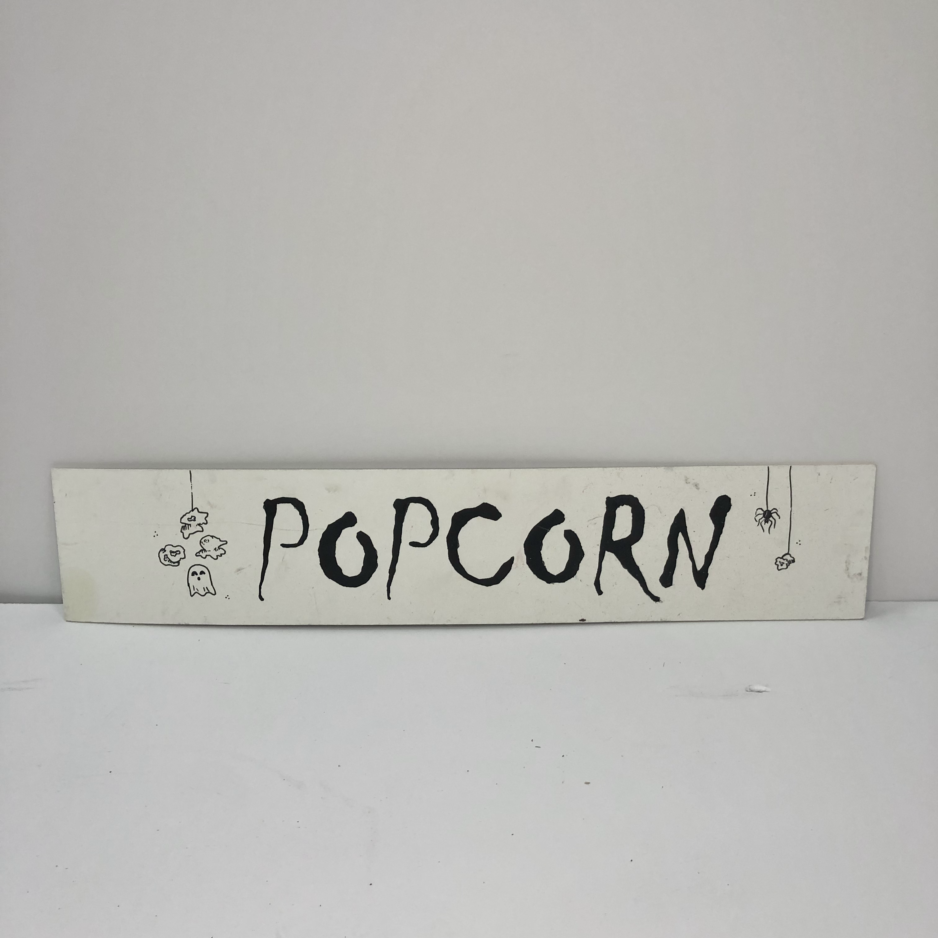 Scary Popcorn Sign