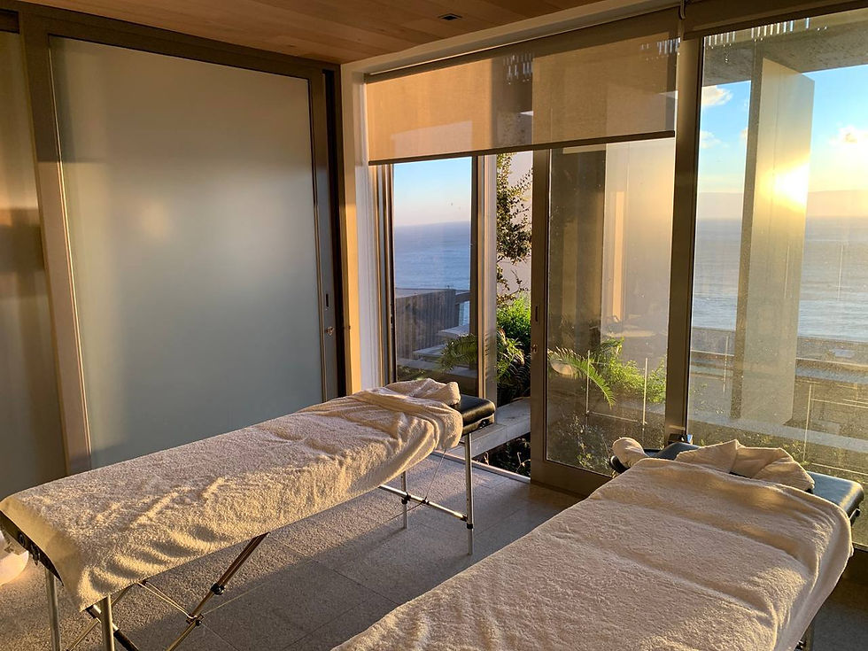 Massage bed set up at Home in Clifton Cape Town