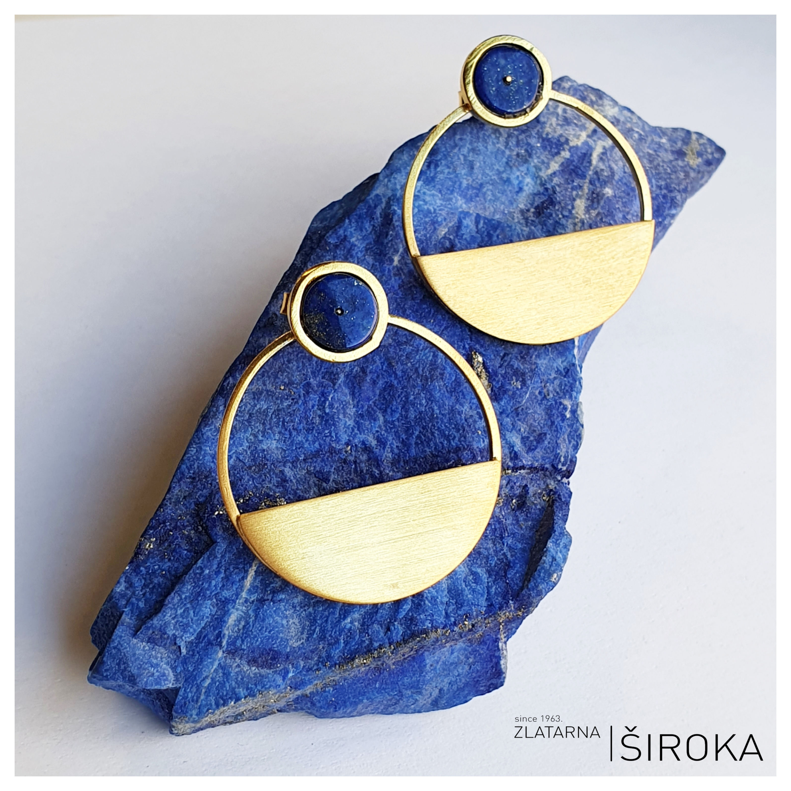 EARRINGS CIRCLE FULL LAPIS