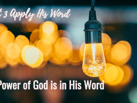 The Power of God is in His Word (Part 3)