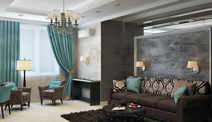 Using colour to creat continuity between separate areas