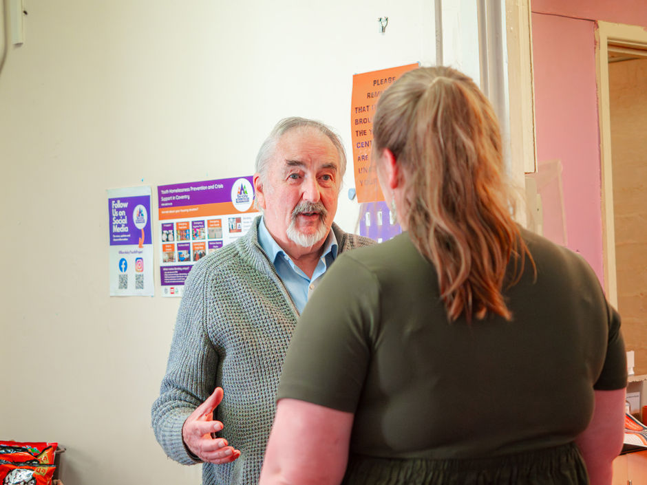 two people having a conversation