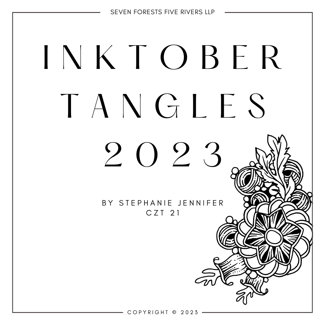 Inktober Tangles 2023, le défi du mois d'octobre