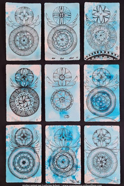 Tuile Zentangle sur le thème de l'air