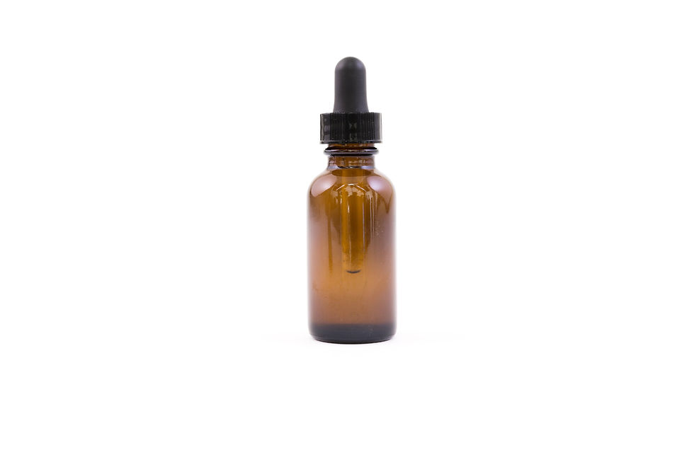 amber bottle with dropper for essential oils