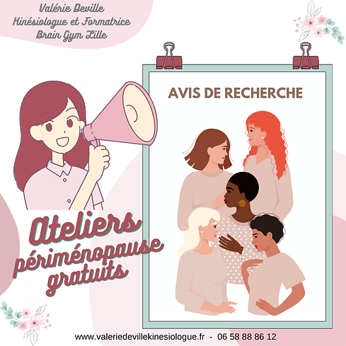 Atelier périménopause, formation Brain Gym