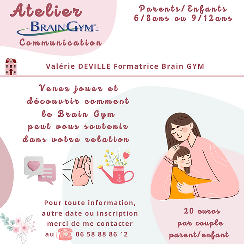 Ateliers Brain Gym enfants, formation Brain Gym