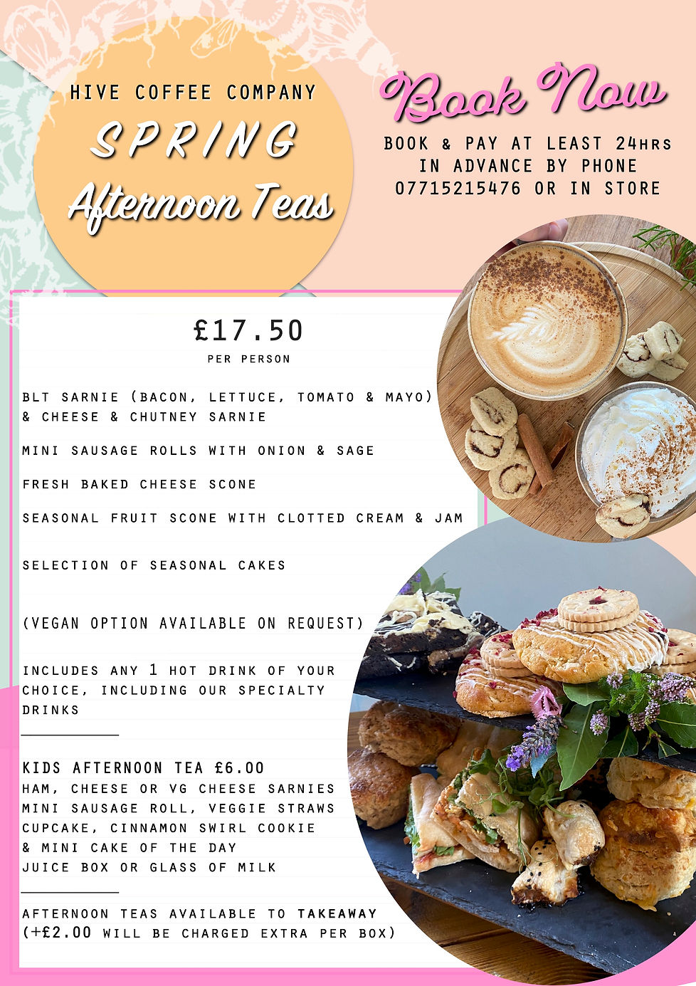 SPRING AFTERNOON TEA MENU | hivecoffeecompany