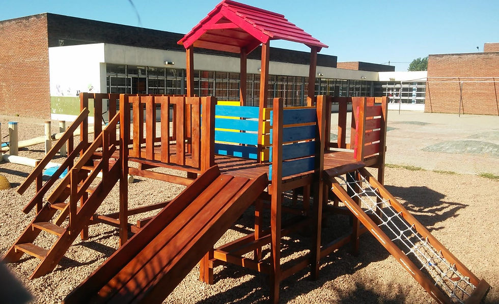 Miniatura: Torre Tobogan Trepador en madera Trepador en red