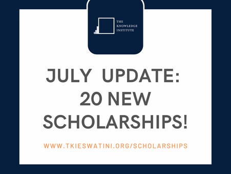 JULY 2021 SCHOLARSHIP UPDATE