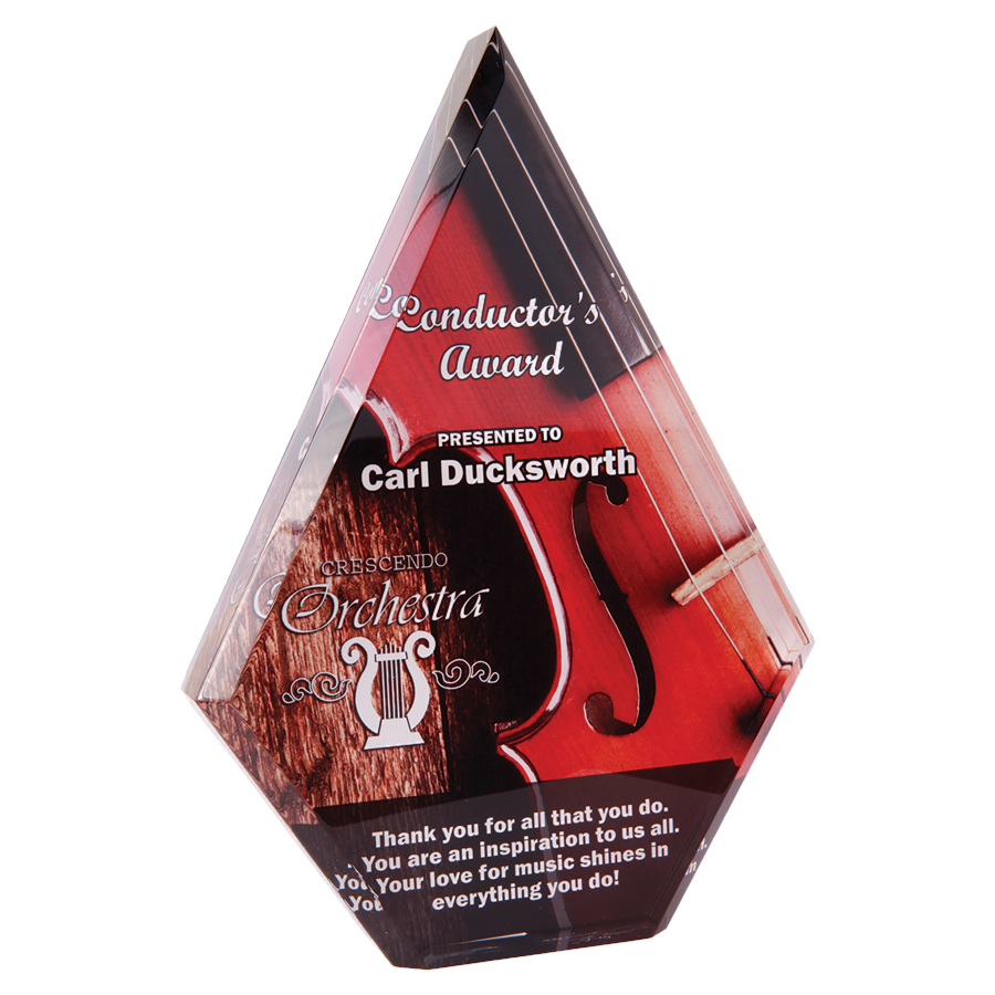 5 3/4" x 8" Diamond acrylic