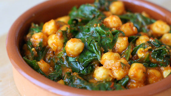 Espinacas con garbanzos
