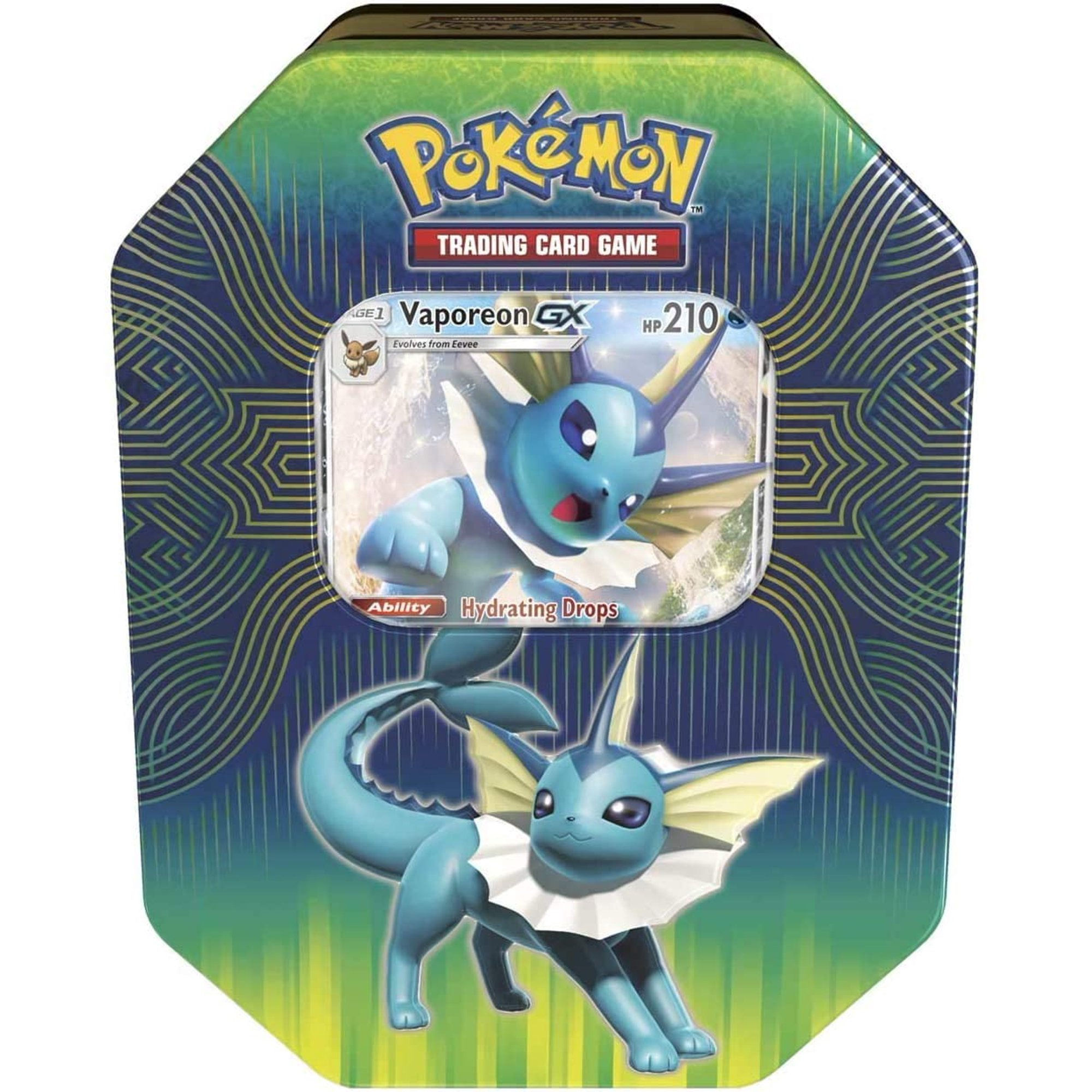 Pokemon Elemental Power Tin Vaporeon GX