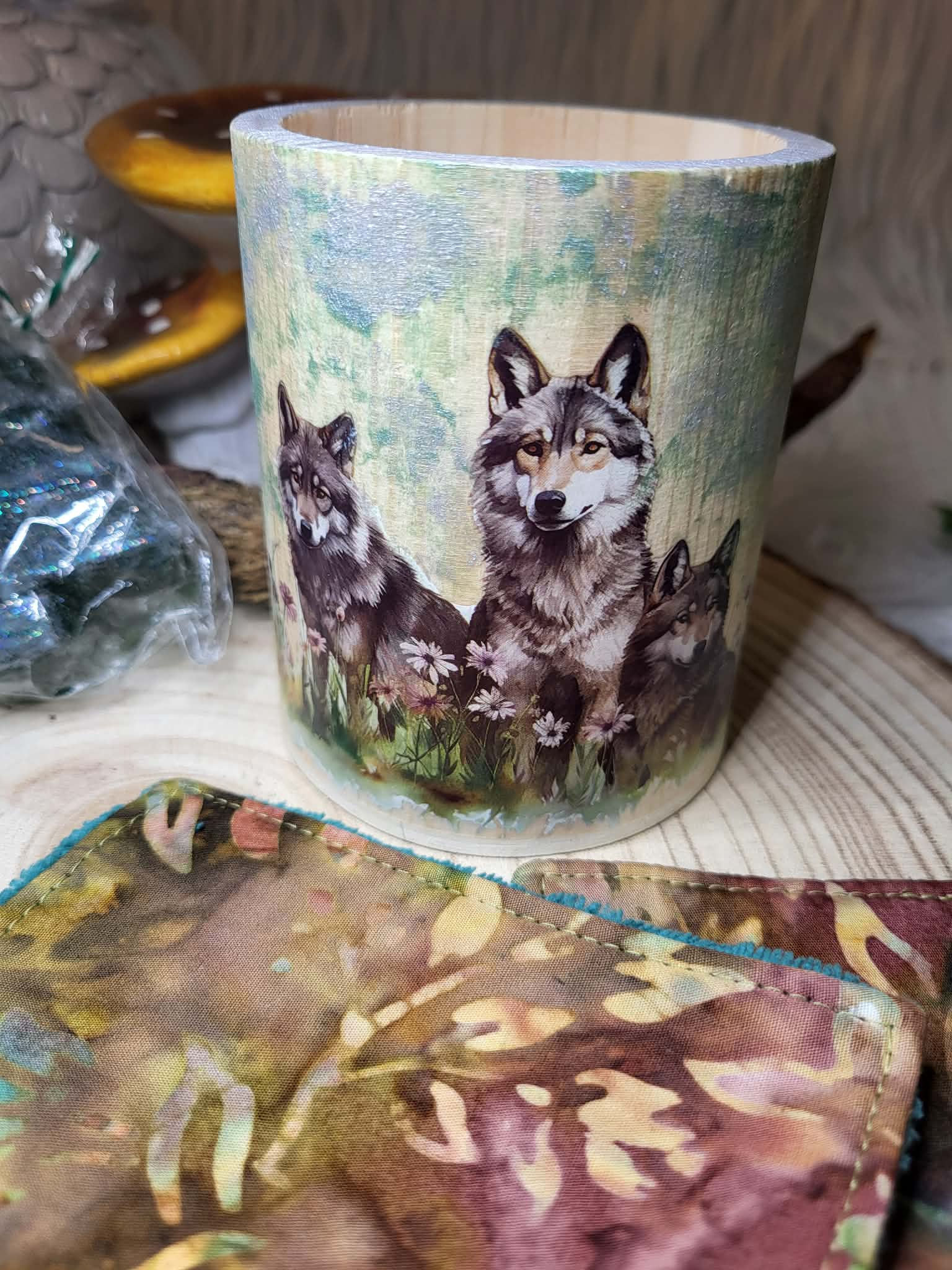 Pot à lingettes "Loups"