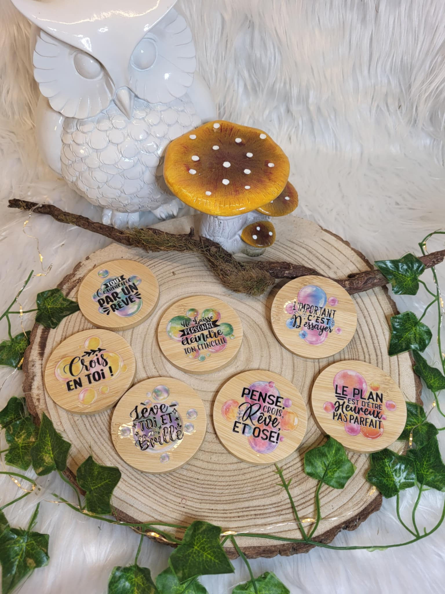 Miroir en bois, Collection "Talismans"