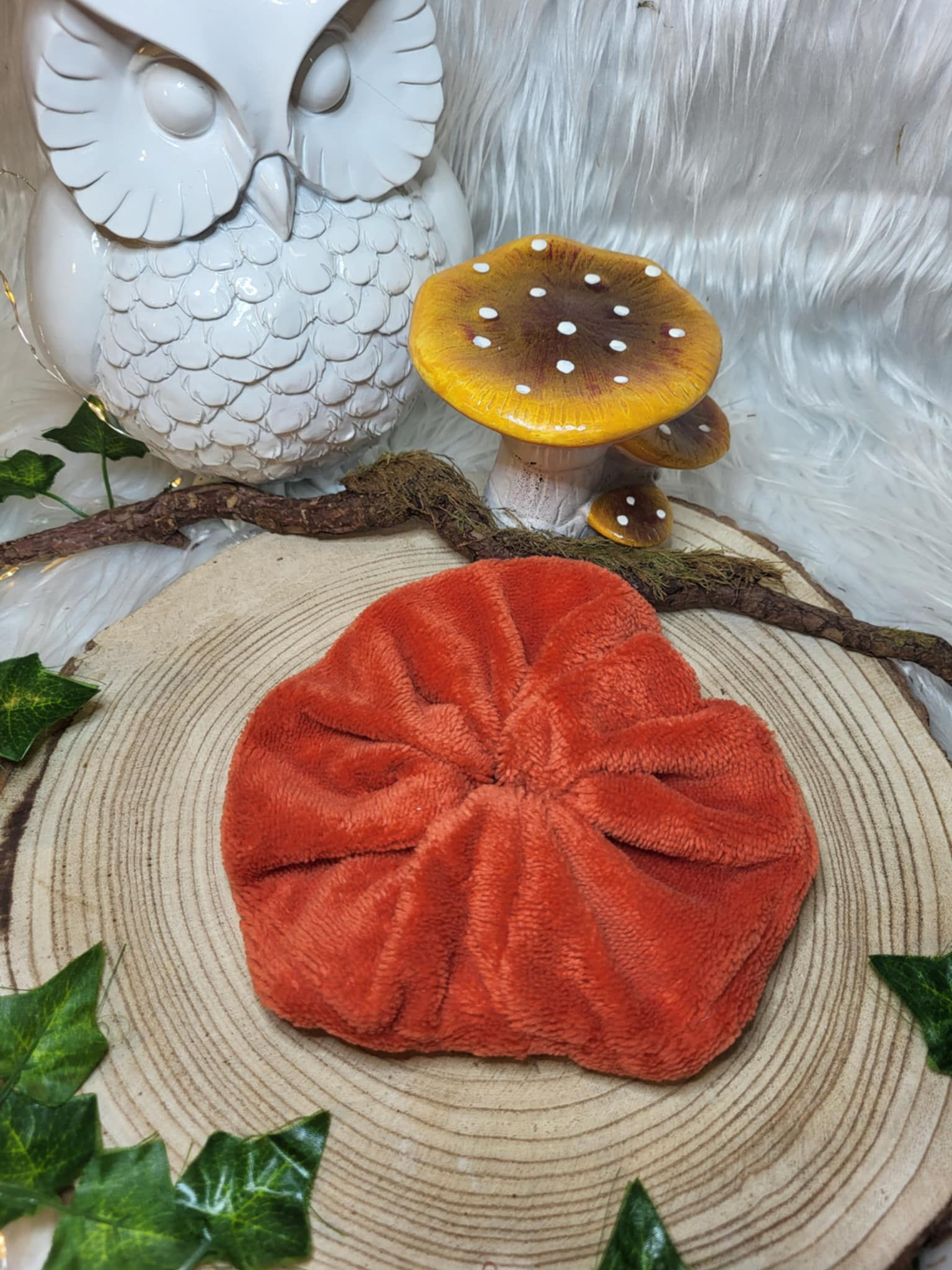 fleur de douche eponge bambou orange sanguine