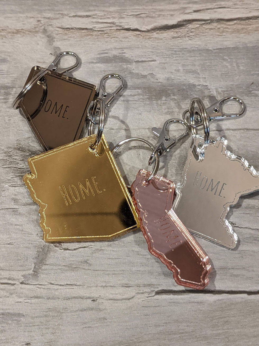 Thumbnail: Mirrored State Keychains