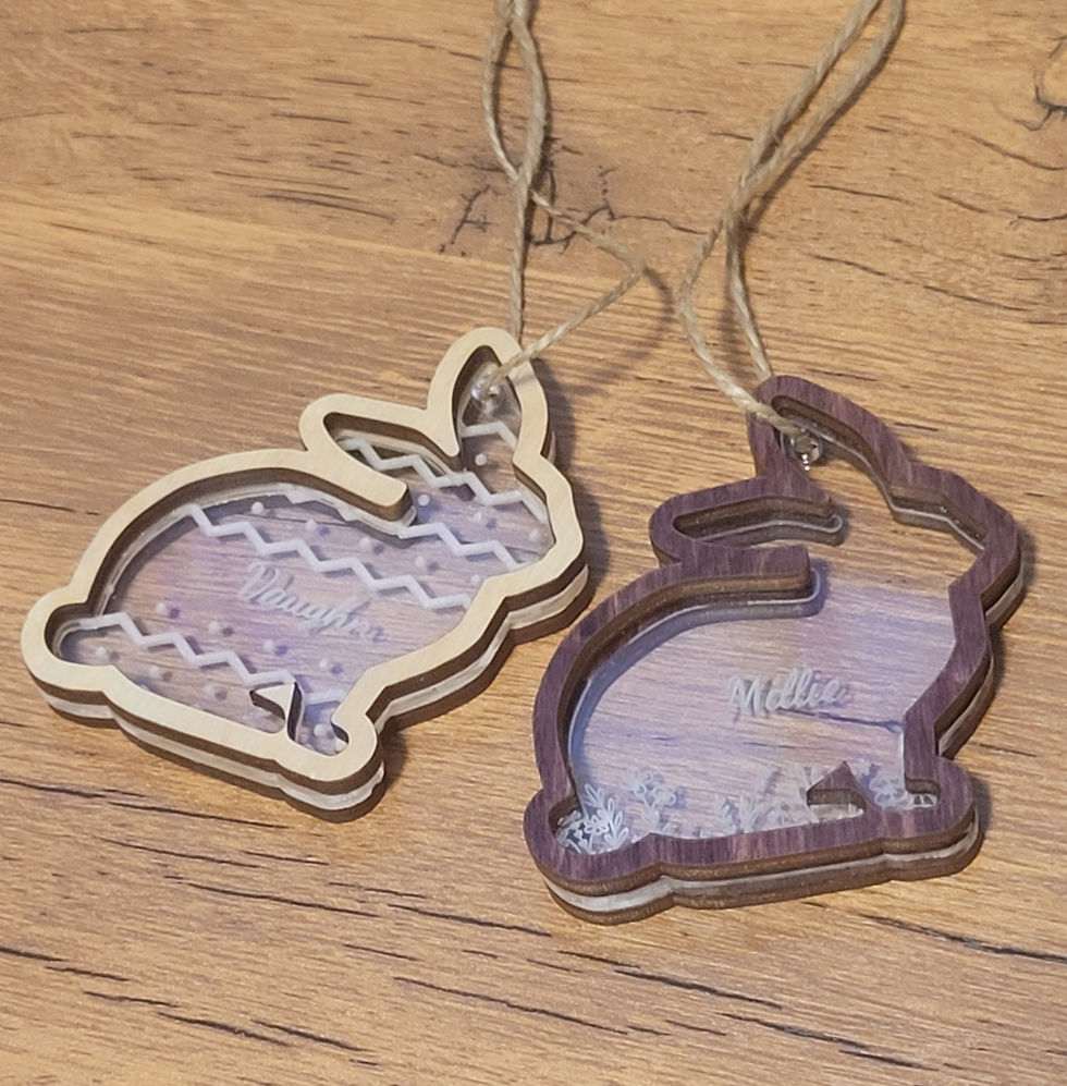 Thumbnail: Acrylic and Wood Bunny Tag