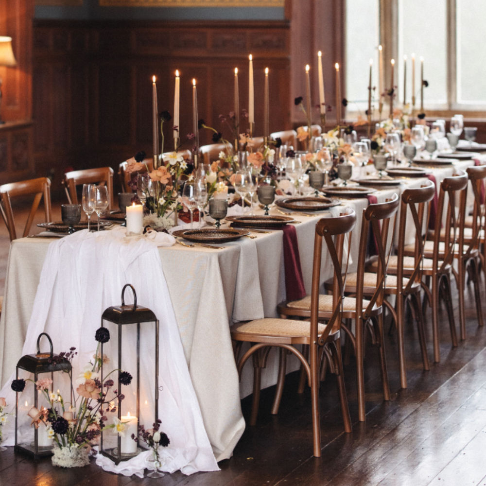 Straw coloured linens