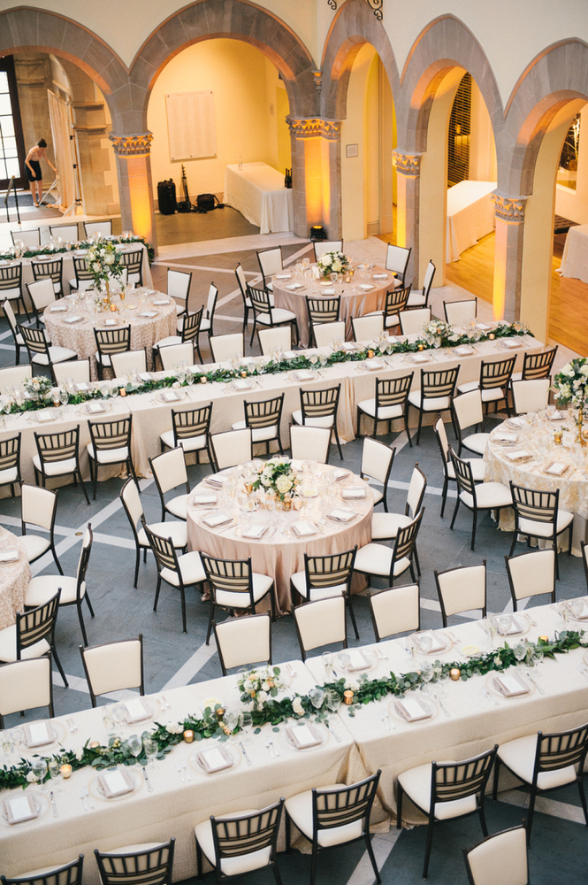 Creative table layouts for event spaces