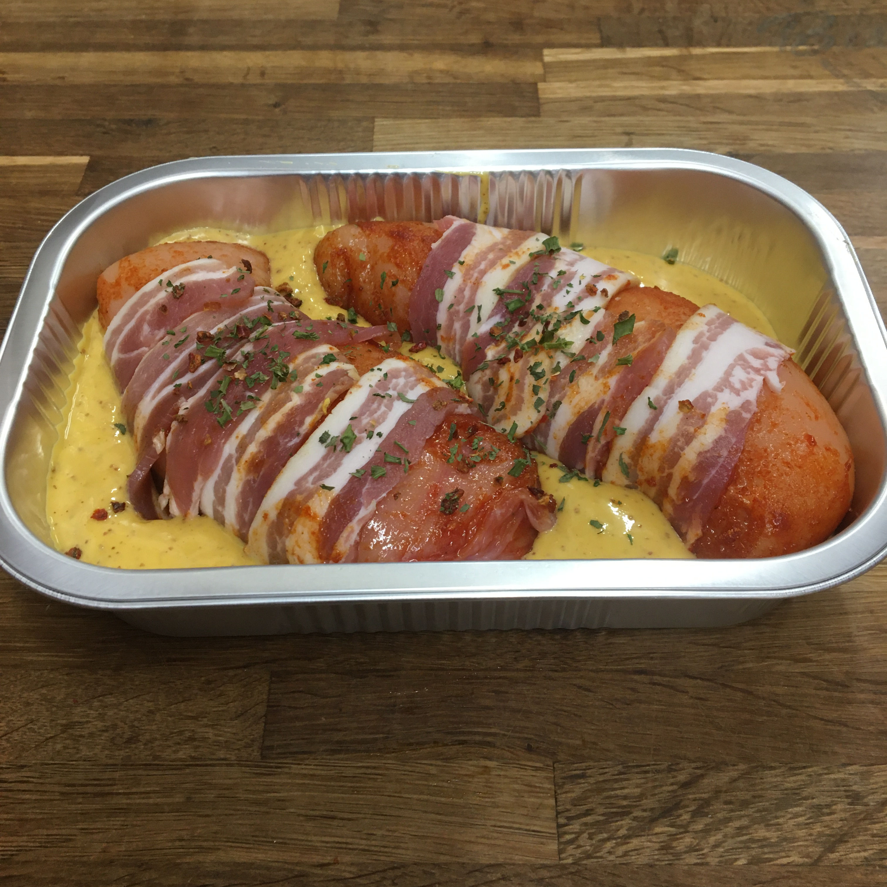 Chicken & Pancetta in Honey & Mustard Sauce