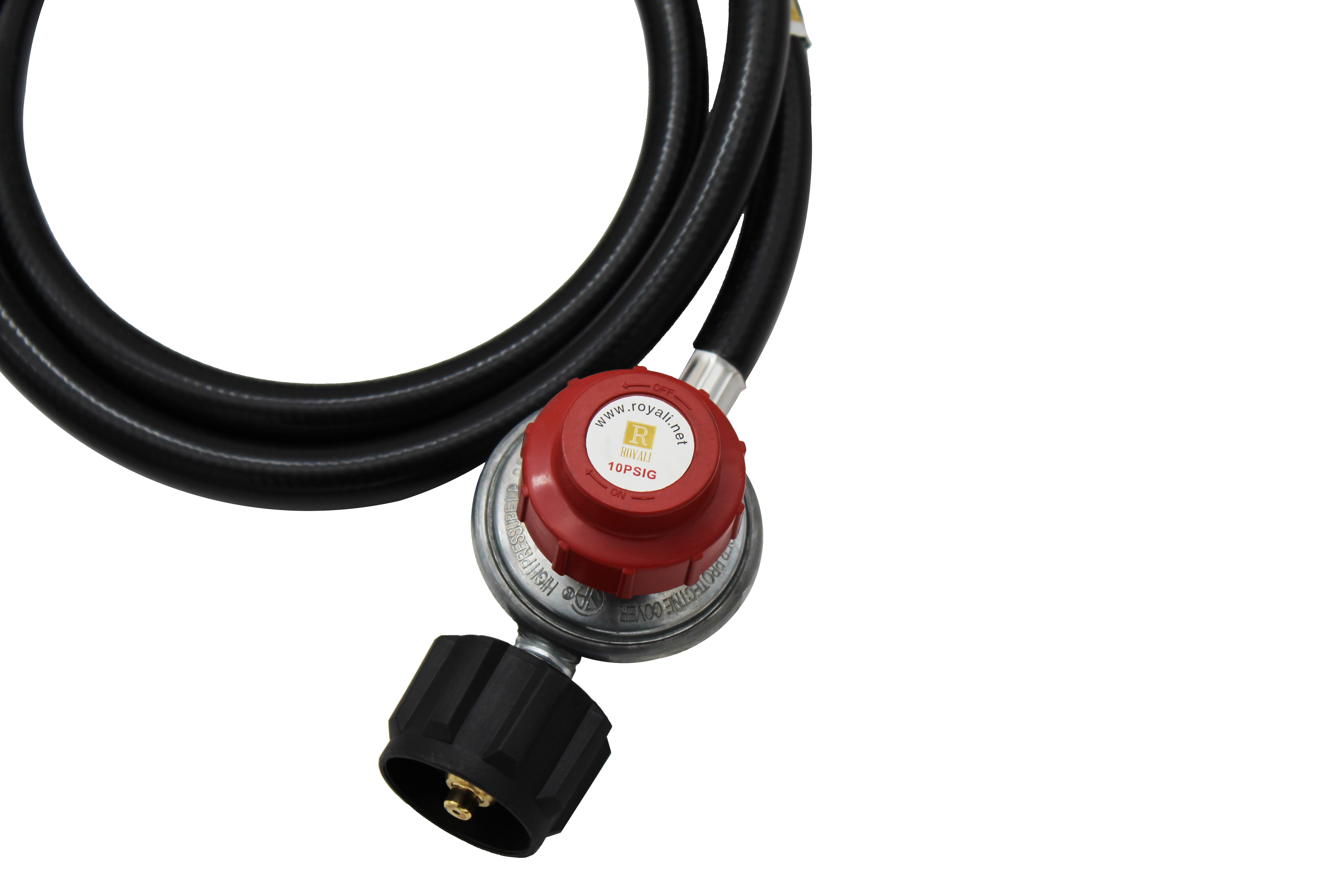 Royali Adjustable Propane Gas Regulator BBQ Grill Burner Fryer with 5ft