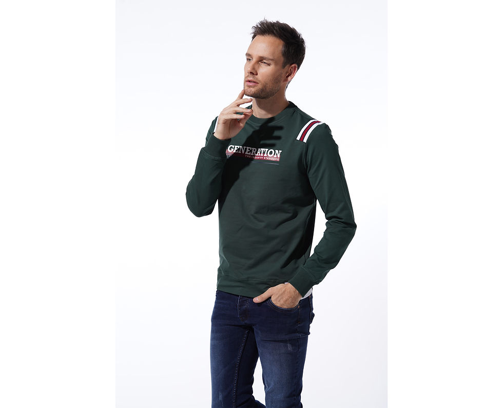 الصورة المصغرة: CREW NECK SWEATSHIRT RIB SHOULDER